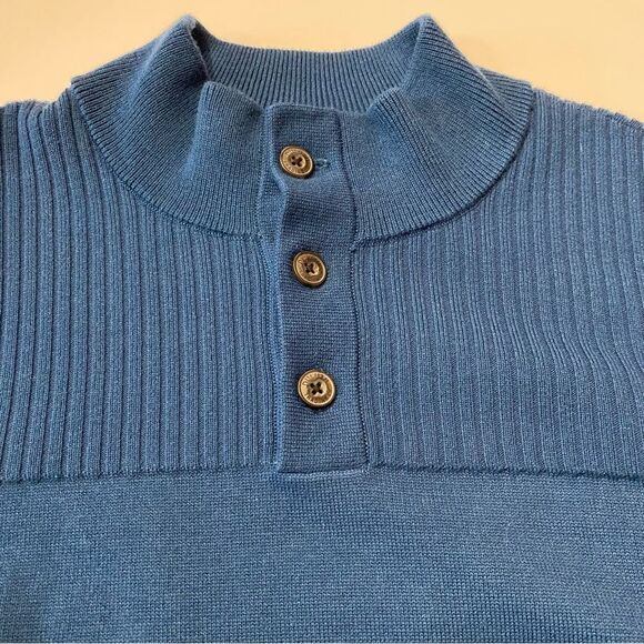 Duluth Trading Co. Merino Wool Blend Pullover Blue Sweater Men's Size Large - Picture 14 of 14